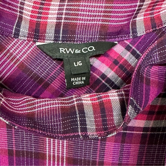 275 - RW & CO Blouse - 100% Viscose - Ties & Buttons - Picture 13 of 16